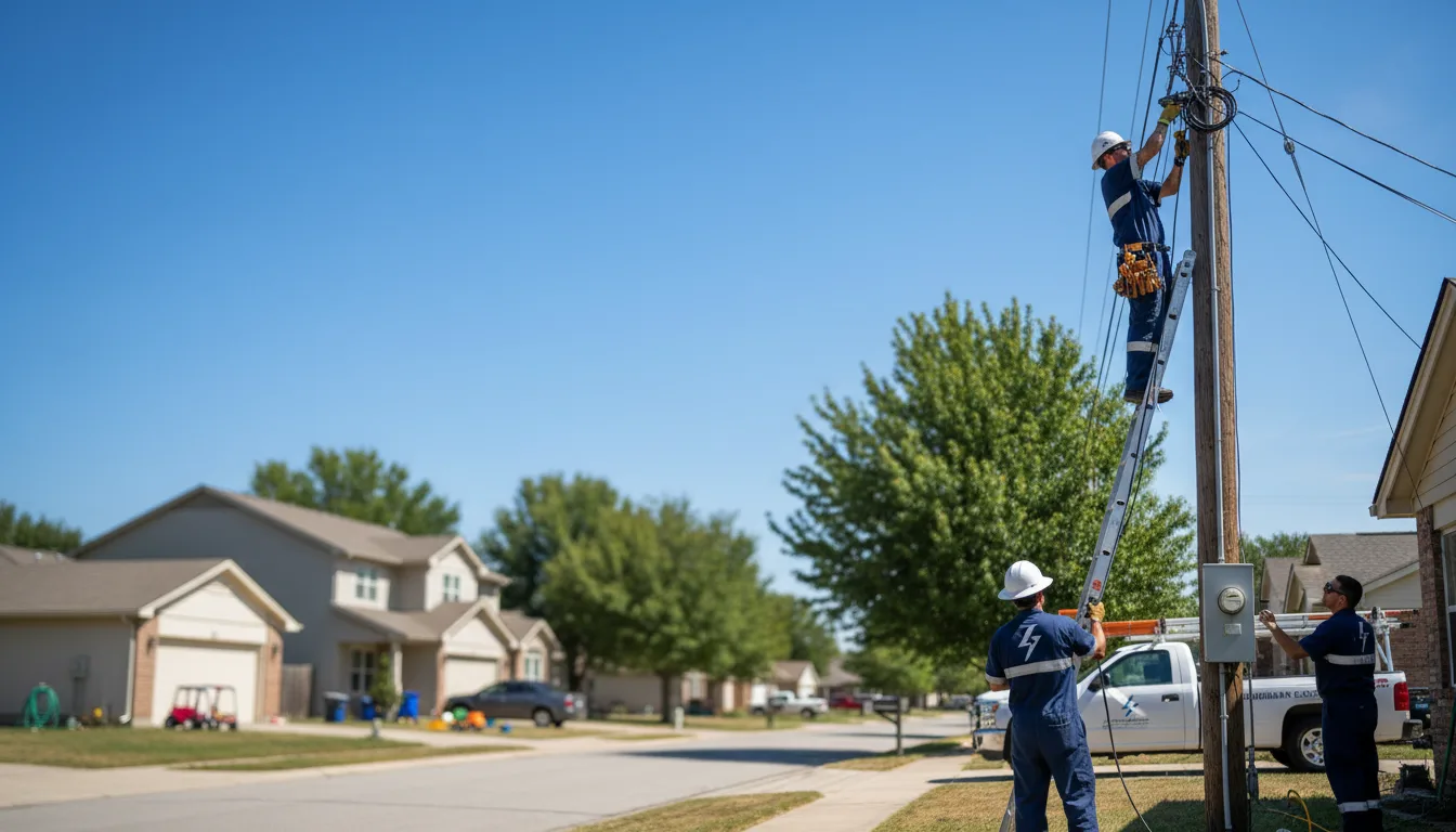 Residential electrician providing installation services in Trumbull, NE